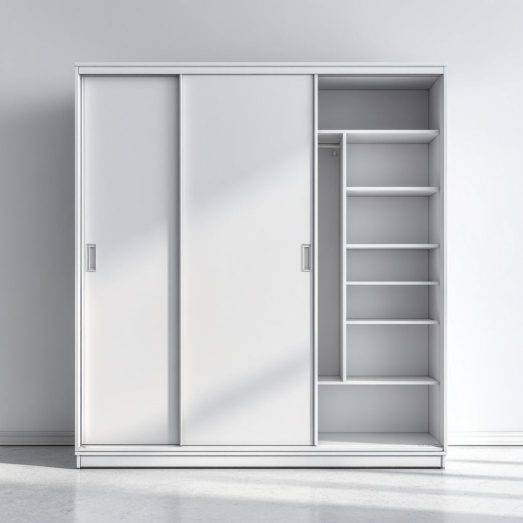 Schrank mit Schiebetüren für die Wohnraumnutzung aus MDF-150 x 60 x 200