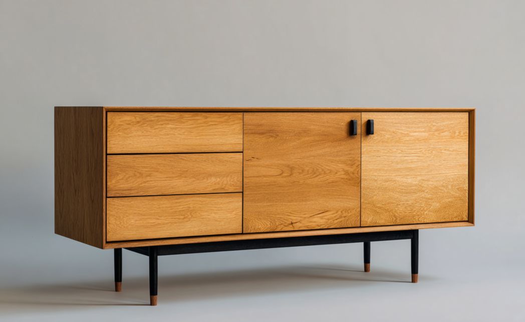 Wohnzimmer-TV-Schrank aus Holz mit Stauraum-150 x 40 x 75
