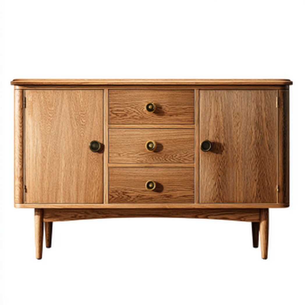 Wohnzimmer-Kommode aus Eichenholz für Stauraum-150 x 45 x 80